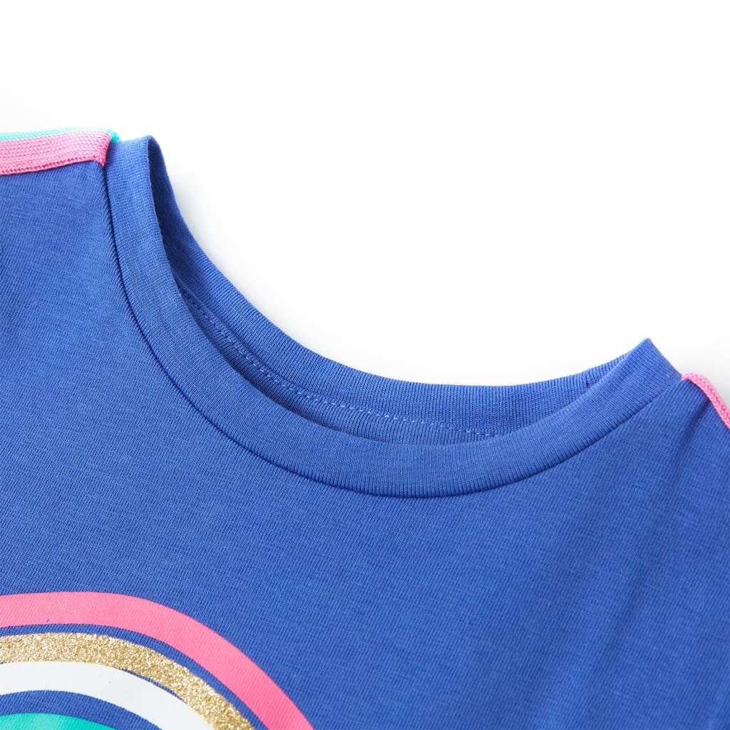 Kinder-T-Shirt Kobaltblau 128