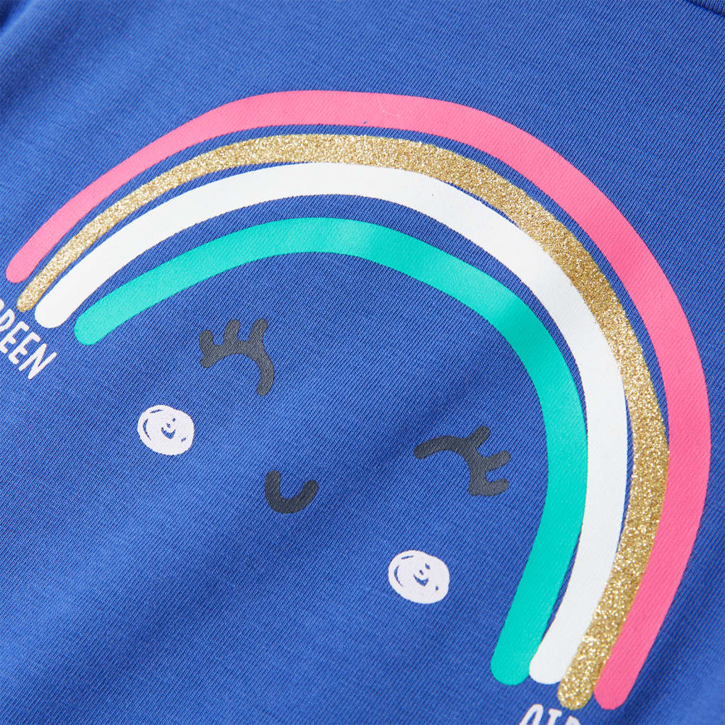 Kinder-T-Shirt Kobaltblau 128