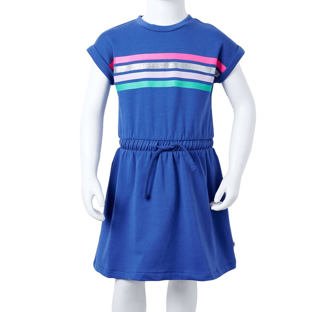 Kinderkleid mit Kordelzug Kobaltblau 92