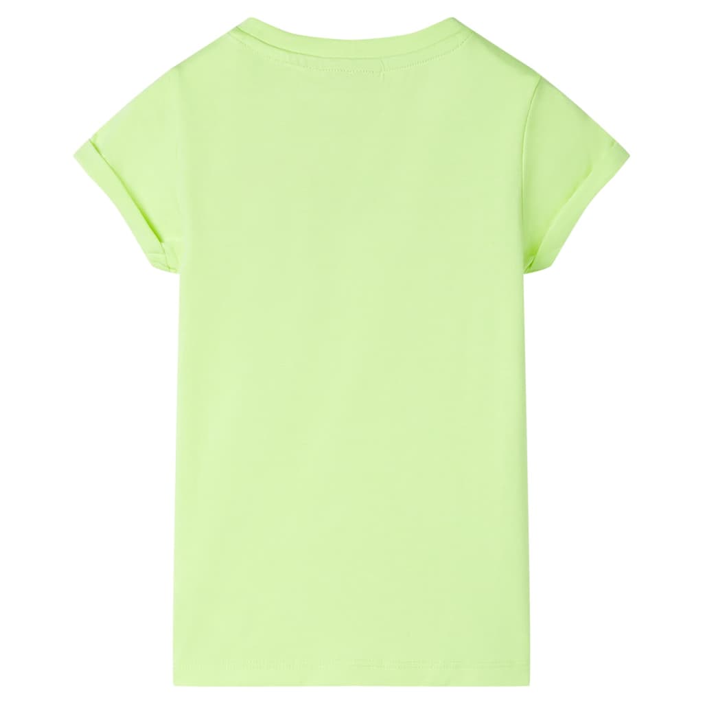 Kinder-T-Shirt Neongelb 140