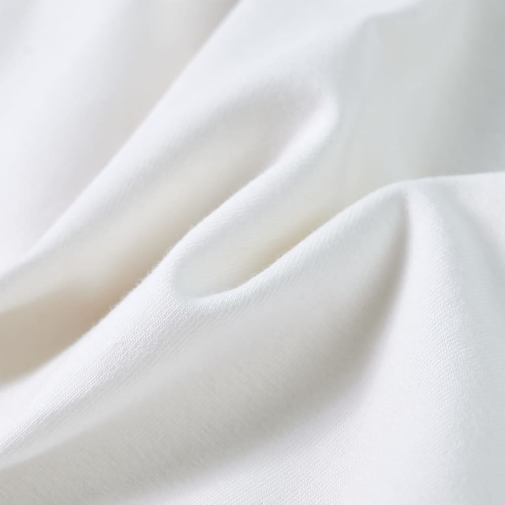 Kinder-T-Shirt mit Rüschenärmeln Ecru 116