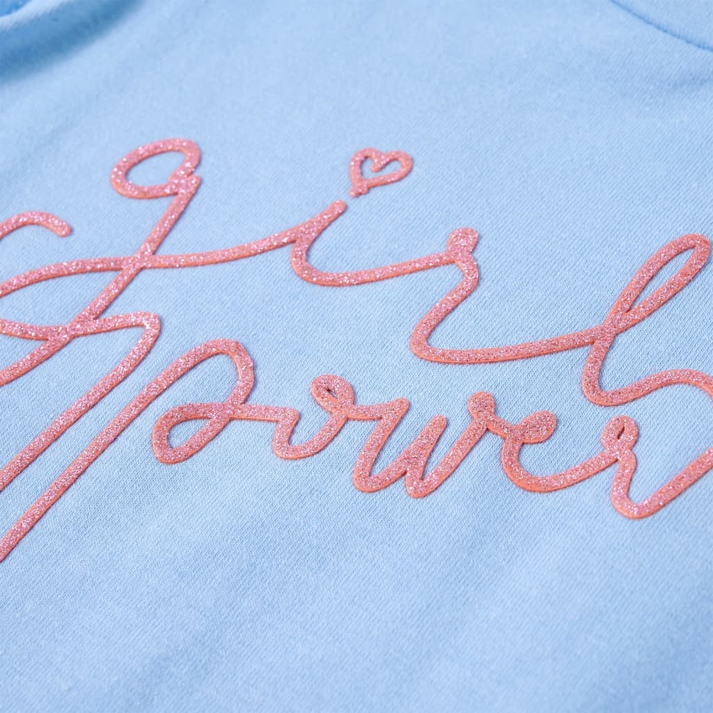 Kinder-T-Shirt mit Rüschenärmeln Hellblau 92