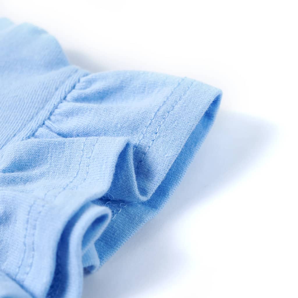 Kinder-T-Shirt mit Rüschenärmeln Hellblau 128