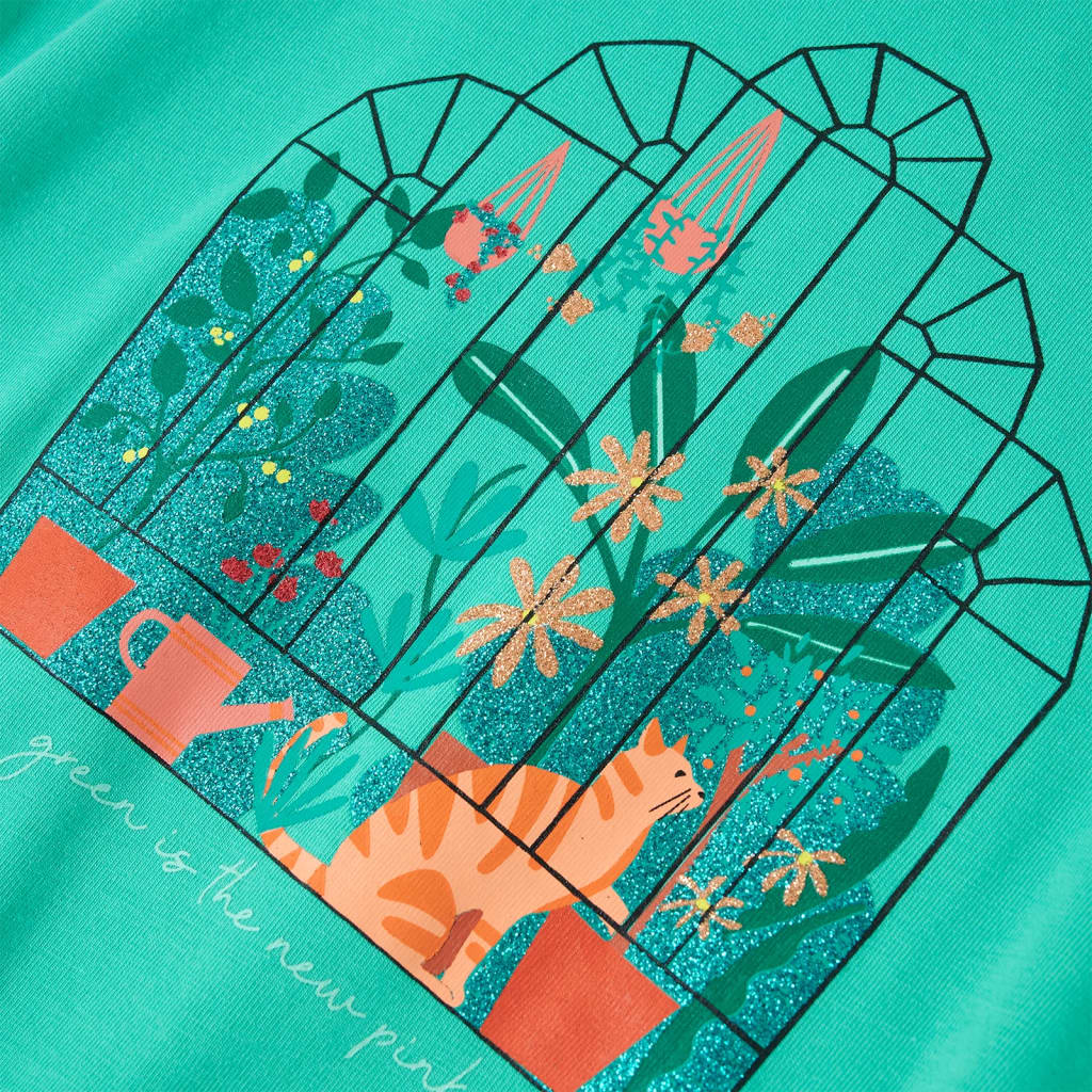 Kinder-T-Shirt Minzgrün 128