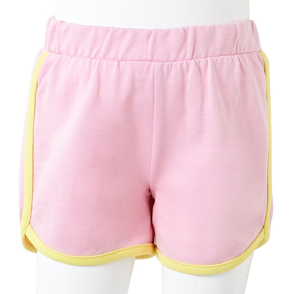 Kindershorts mit Besatz Knallrosa 104