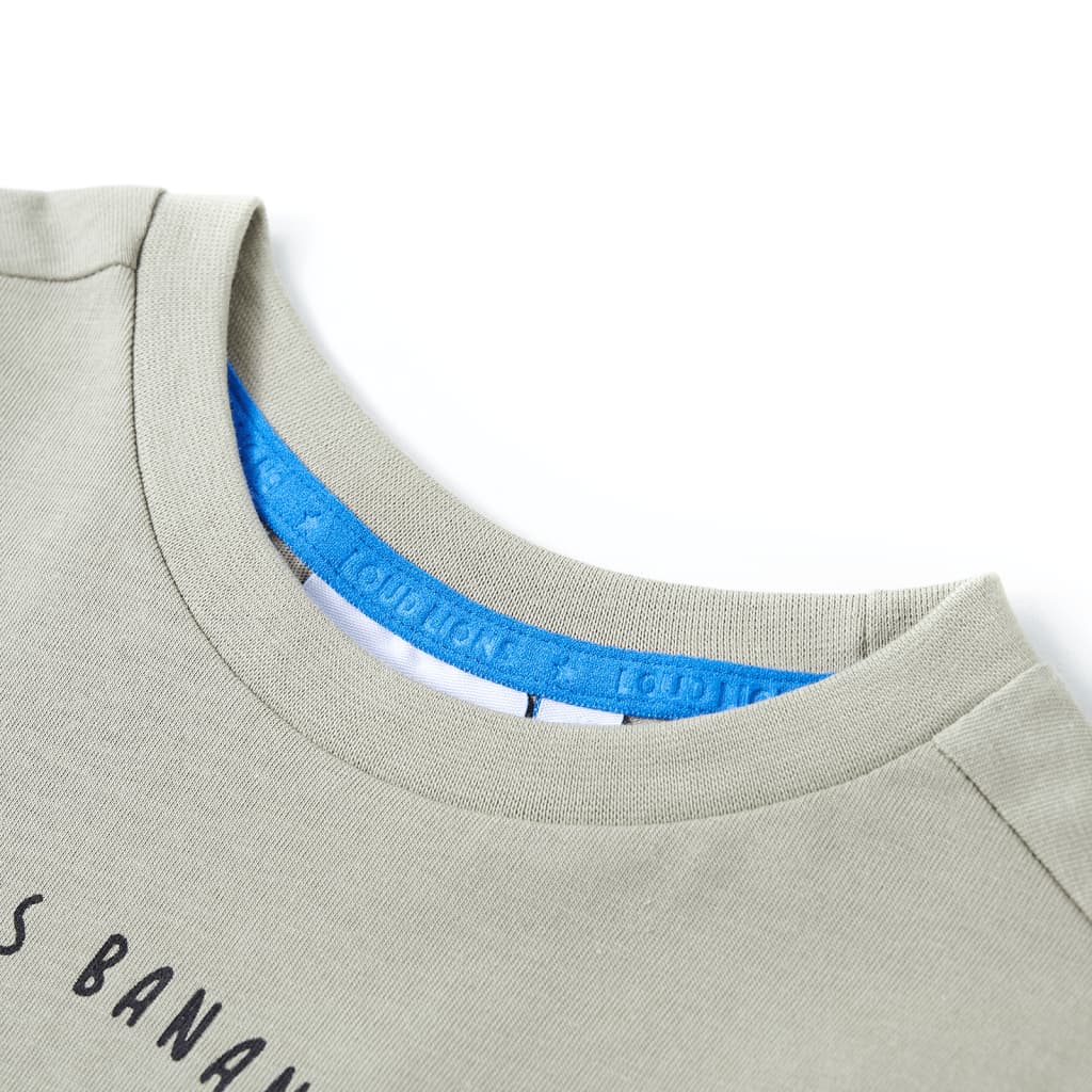 Kinder-T-Shirt Helles Khaki 116