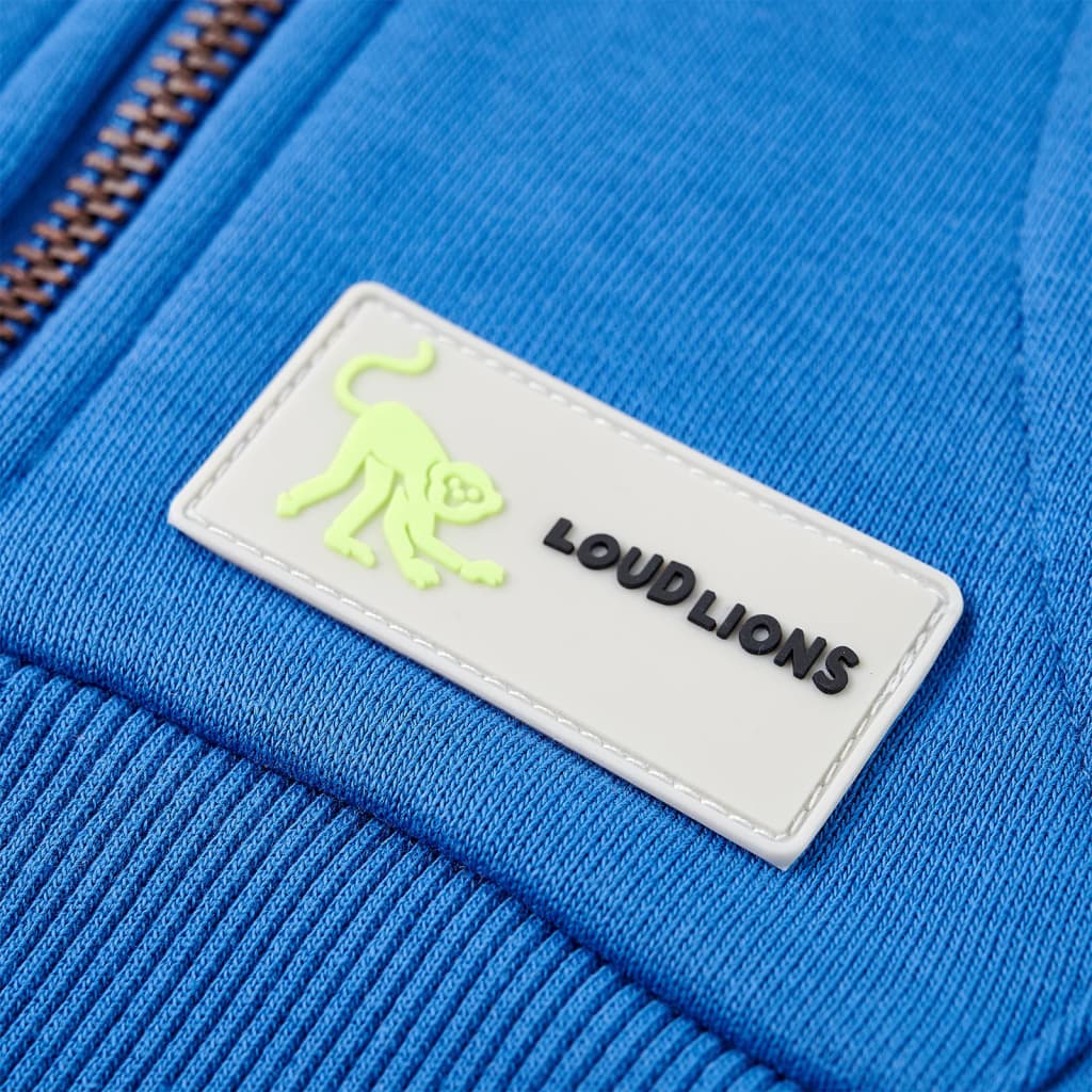 Kinder-Kapuzenpullover mit Reißverschluss Blau 92
