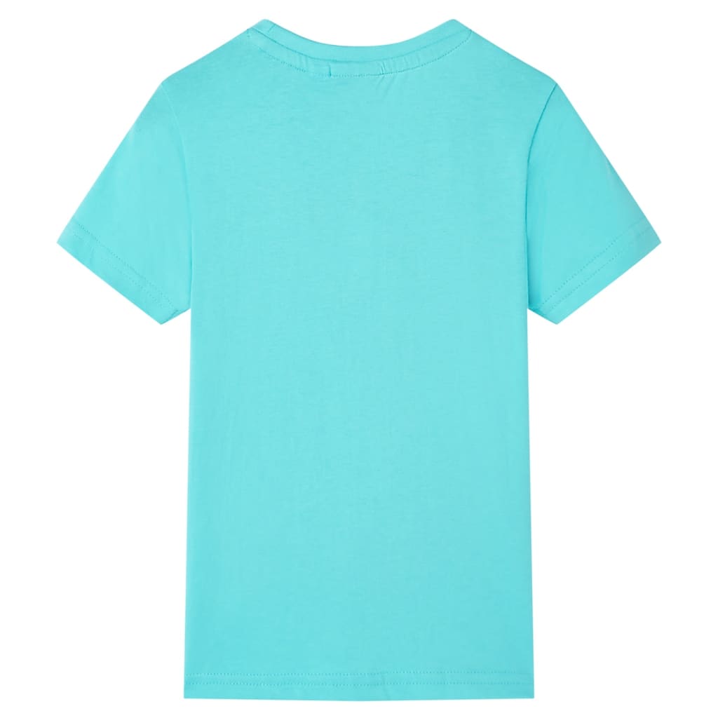 Kinder-Kurzarmshirt Aquablau 104