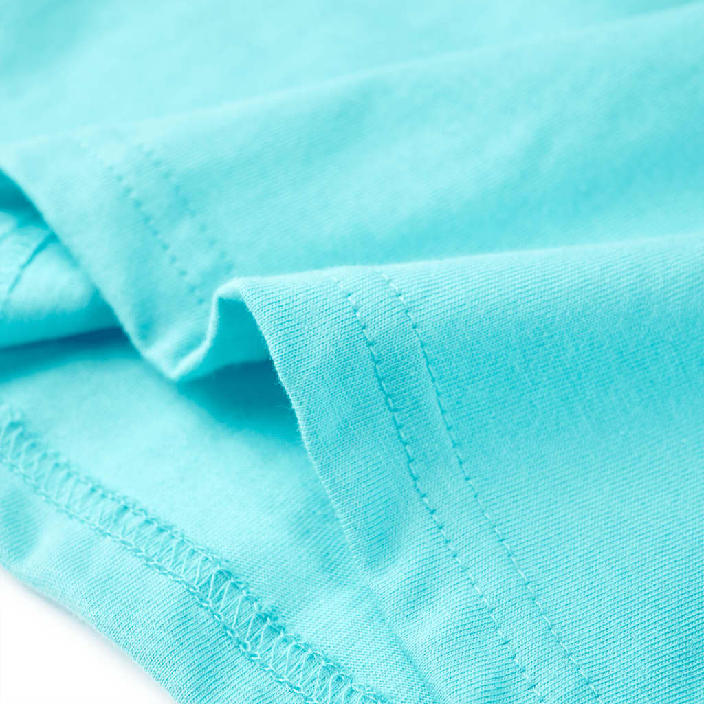 Kinder-Kurzarmshirt Aquablau 104