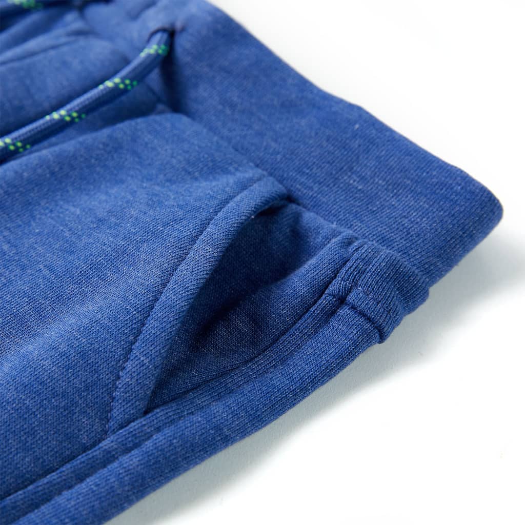 Kindershorts mit Kordelzug Blau Melange 128