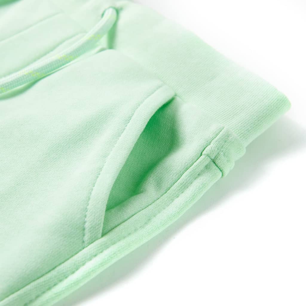 Kindershorts mit Kordelzug Knallgrün 128