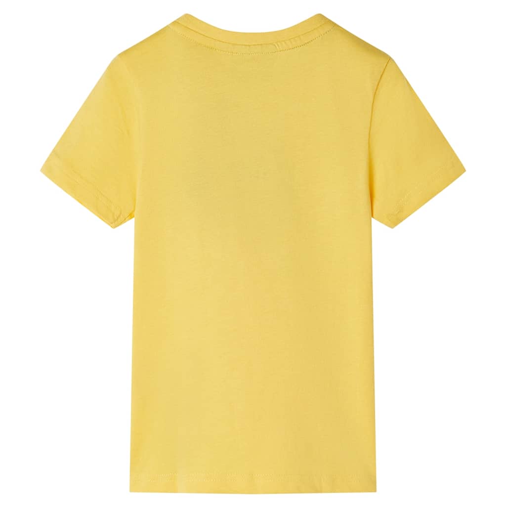 Kinder-Kurzarmshirt Helles Ocker 116