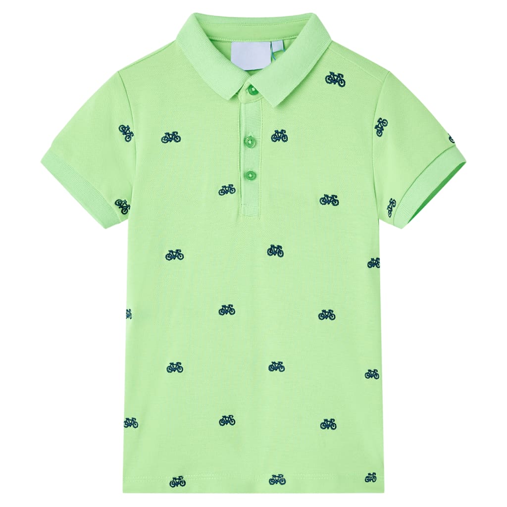 Kinder-Poloshirt Neongrün 92
