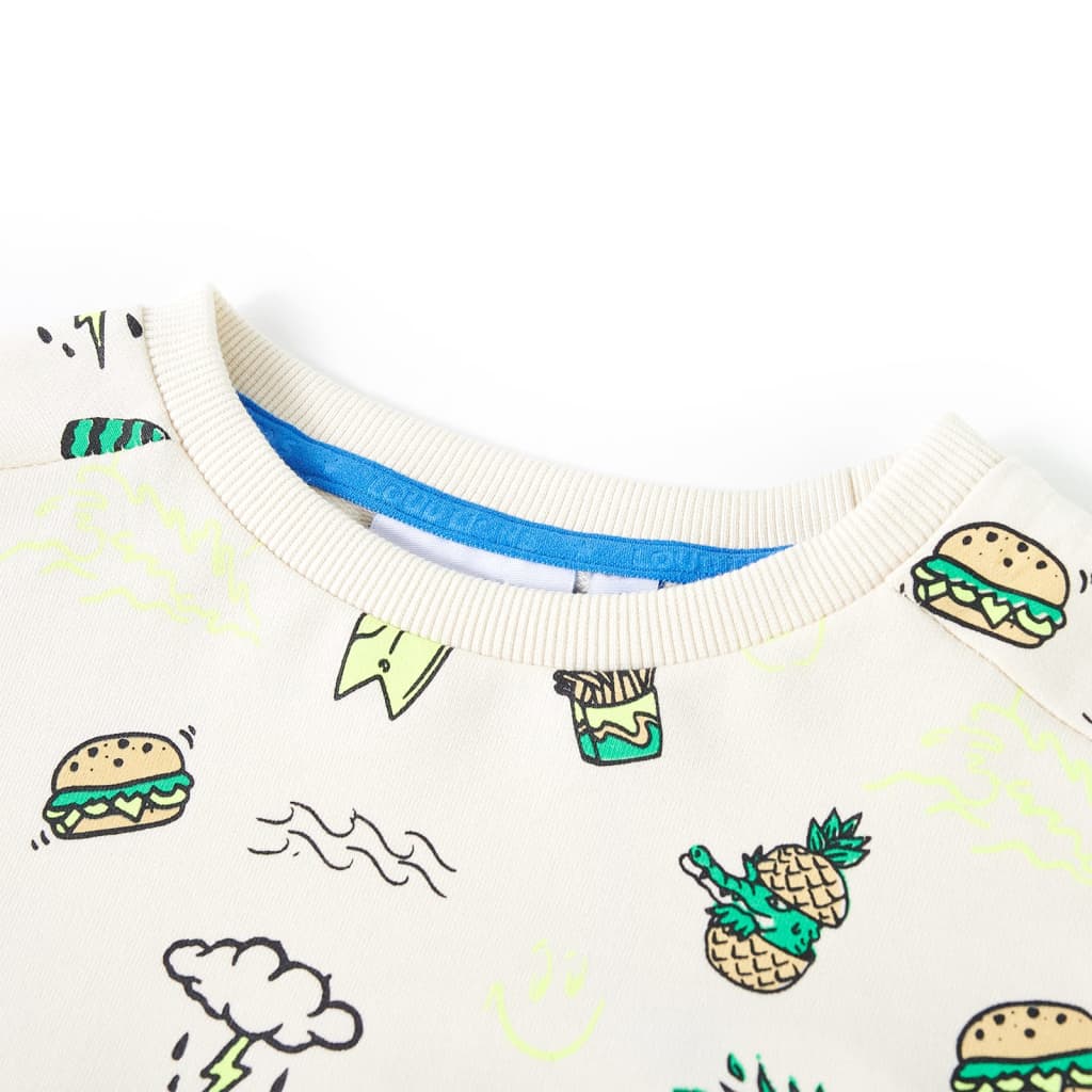 Kinder-Sweatshirt Helles Ecru 116
