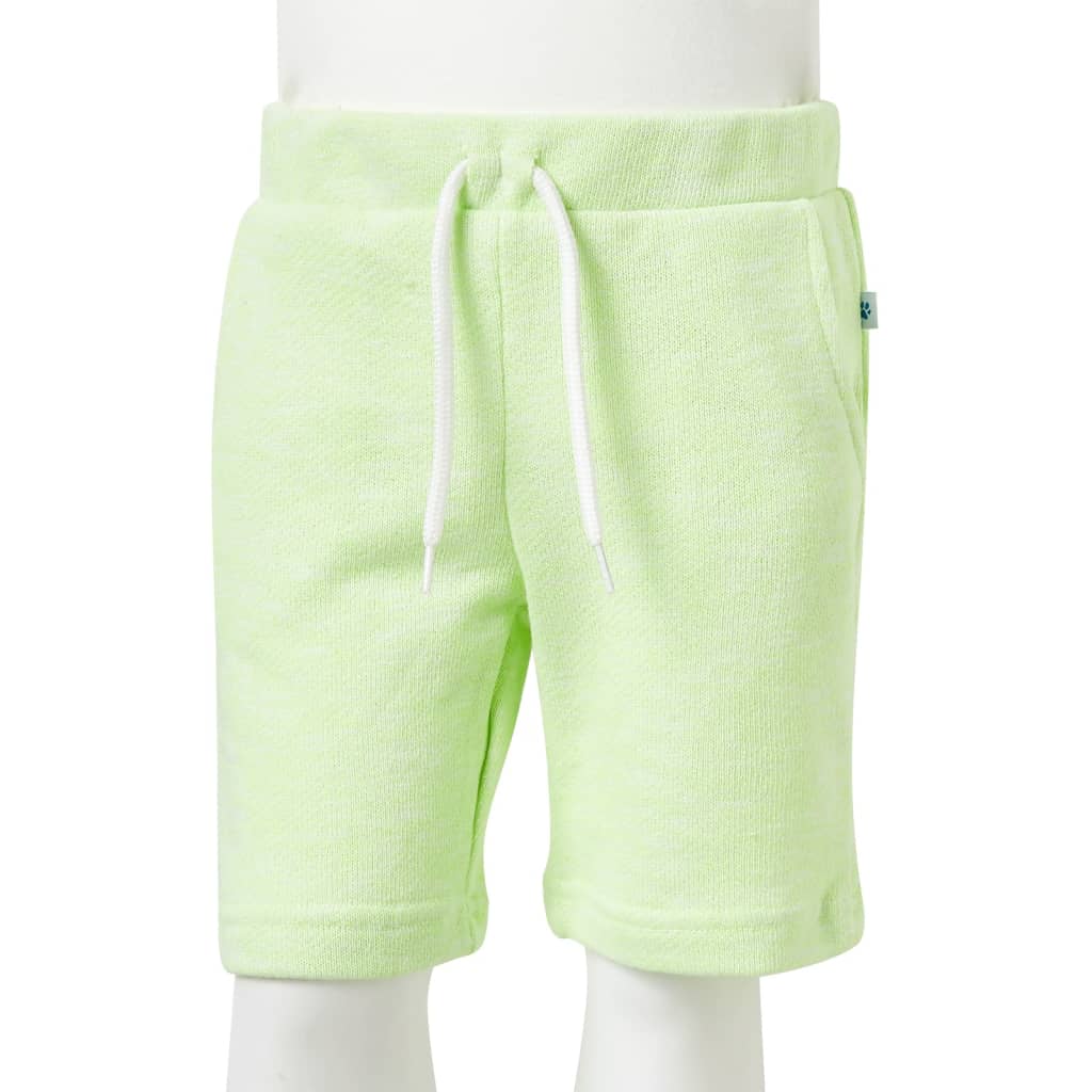 Kindershorts mit Kordelzug Neongelb 140