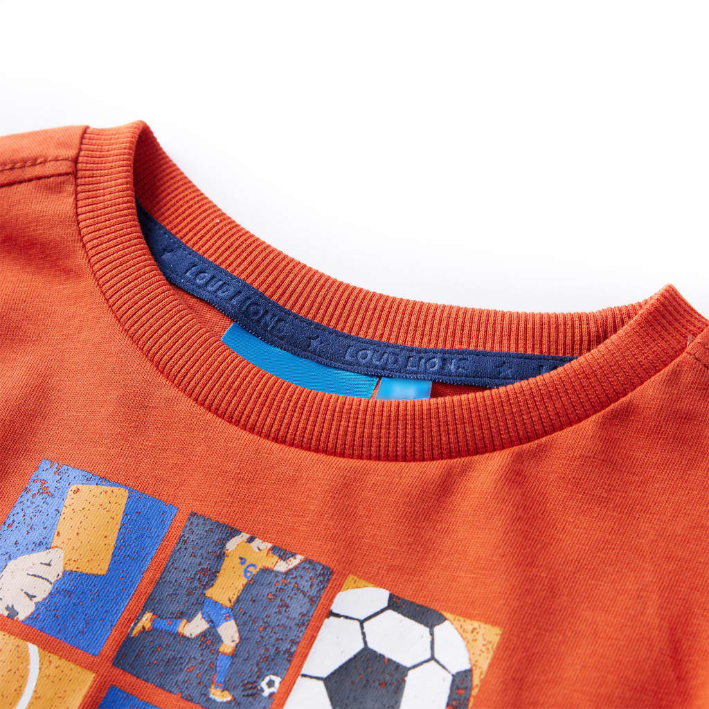 Kinder-Langarmshirt Orange 128