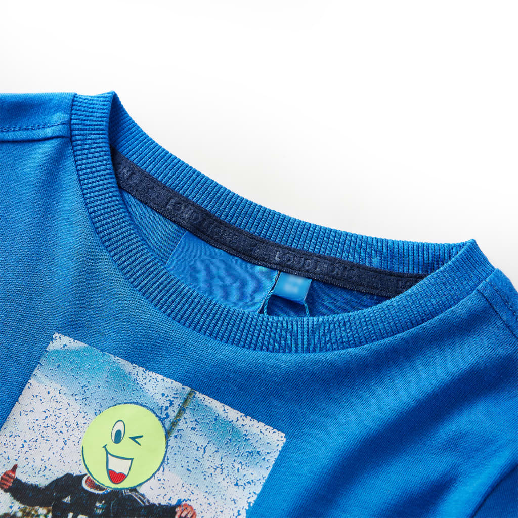 Kinder-Langarmshirt Kobaltblau 92