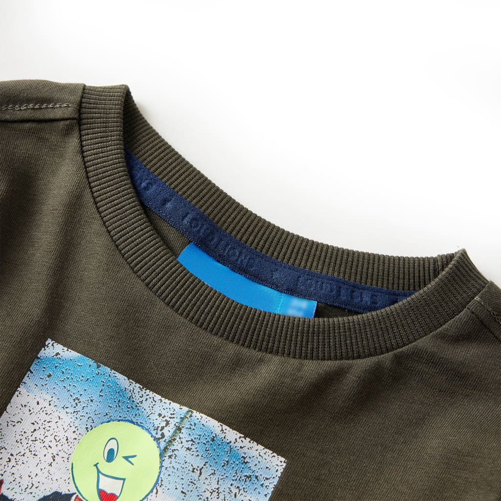 Kinder-Langarmshirt Khaki 140