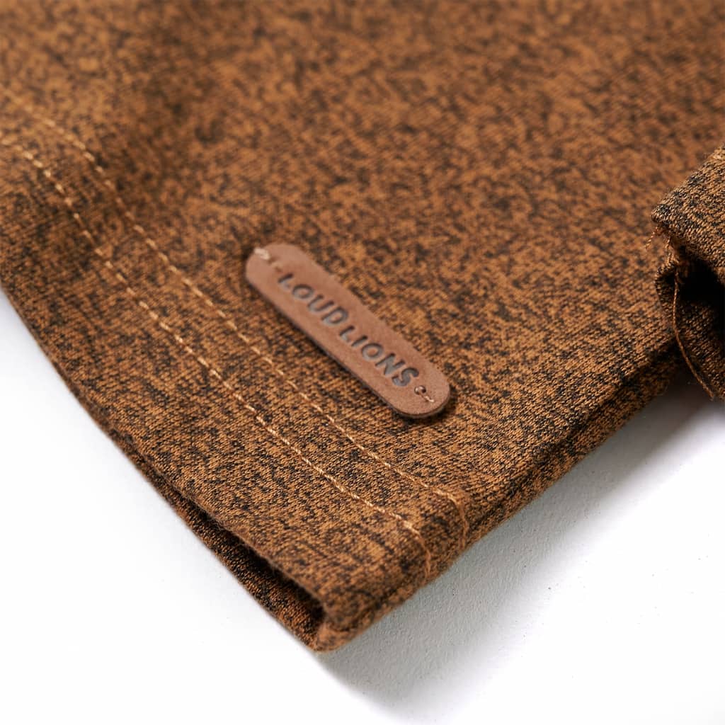 Kinder-Langarmshirt Cognac Melange 128