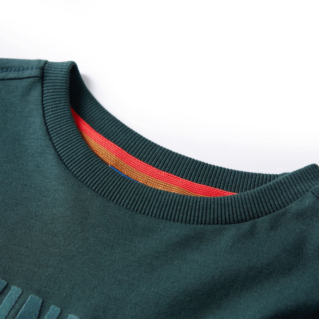 Kinder-Langarmshirt Dunkelgrün 128