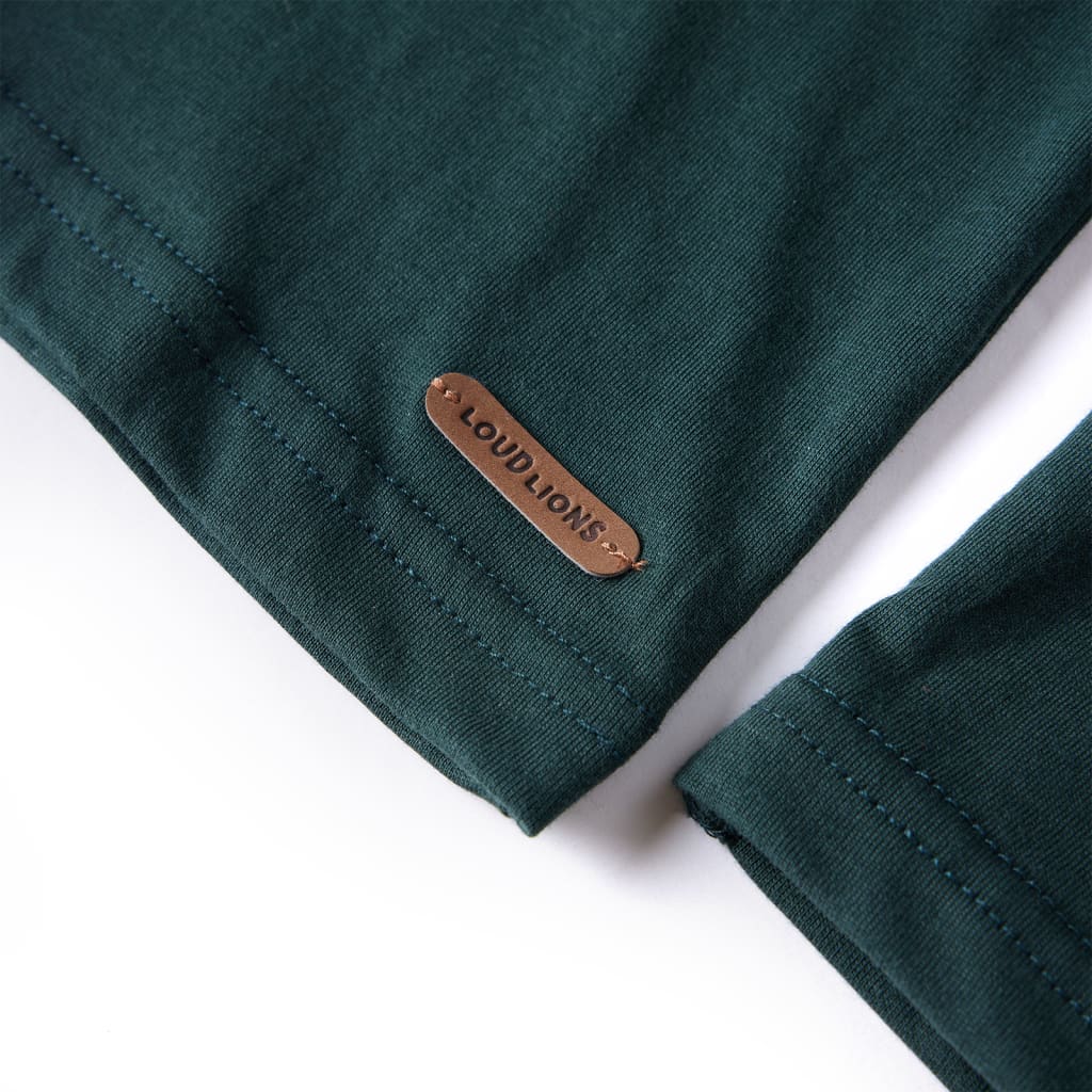 Kinder-Langarmshirt Dunkelgrün 128