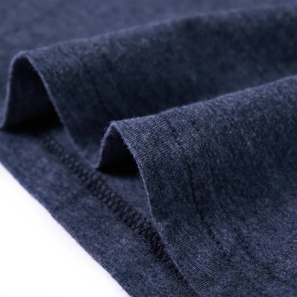 Kinder-Langarmshirt Dunkelblau Melange 104
