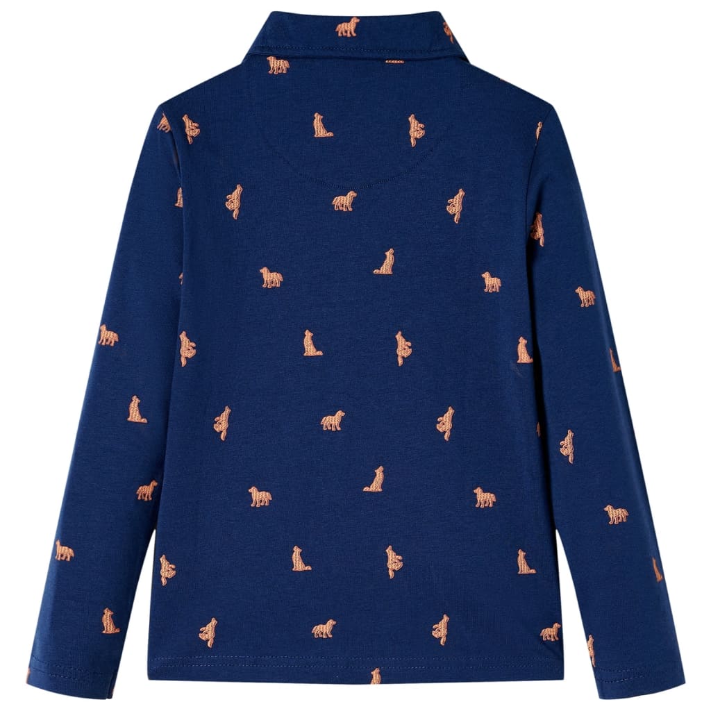 Kinderhemd Marineblau 92