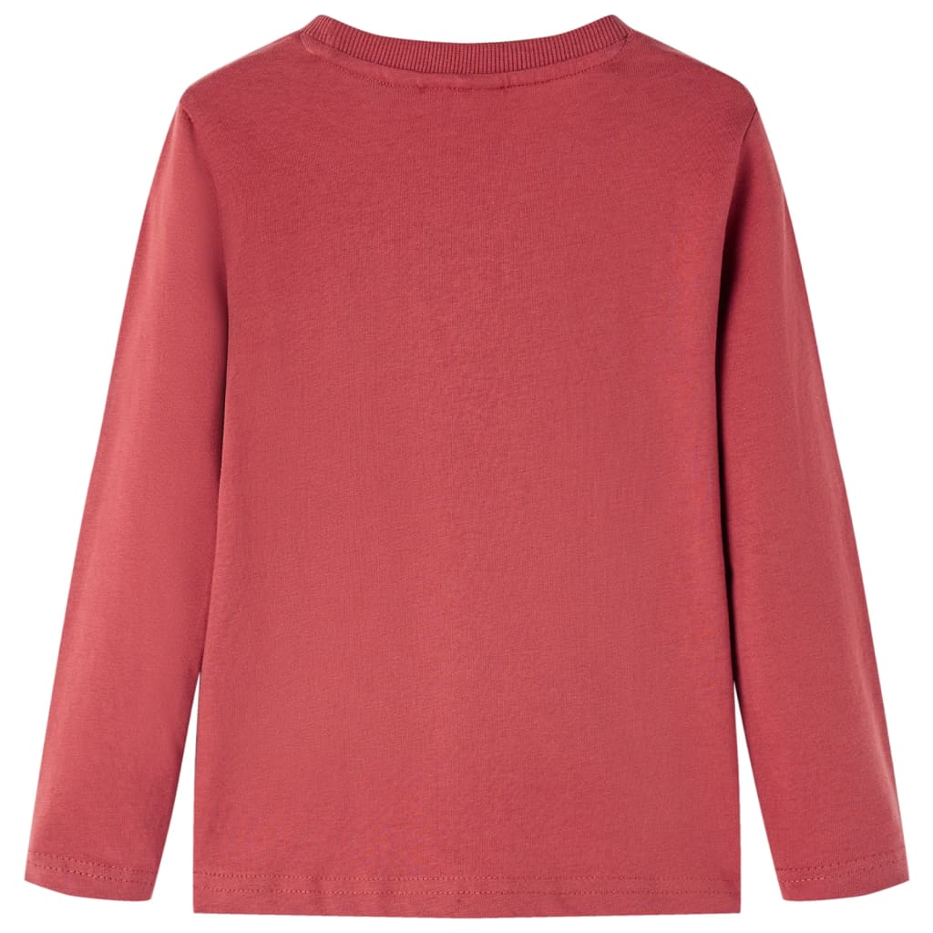Kinder-Langarmshirt Dunkelrot 92