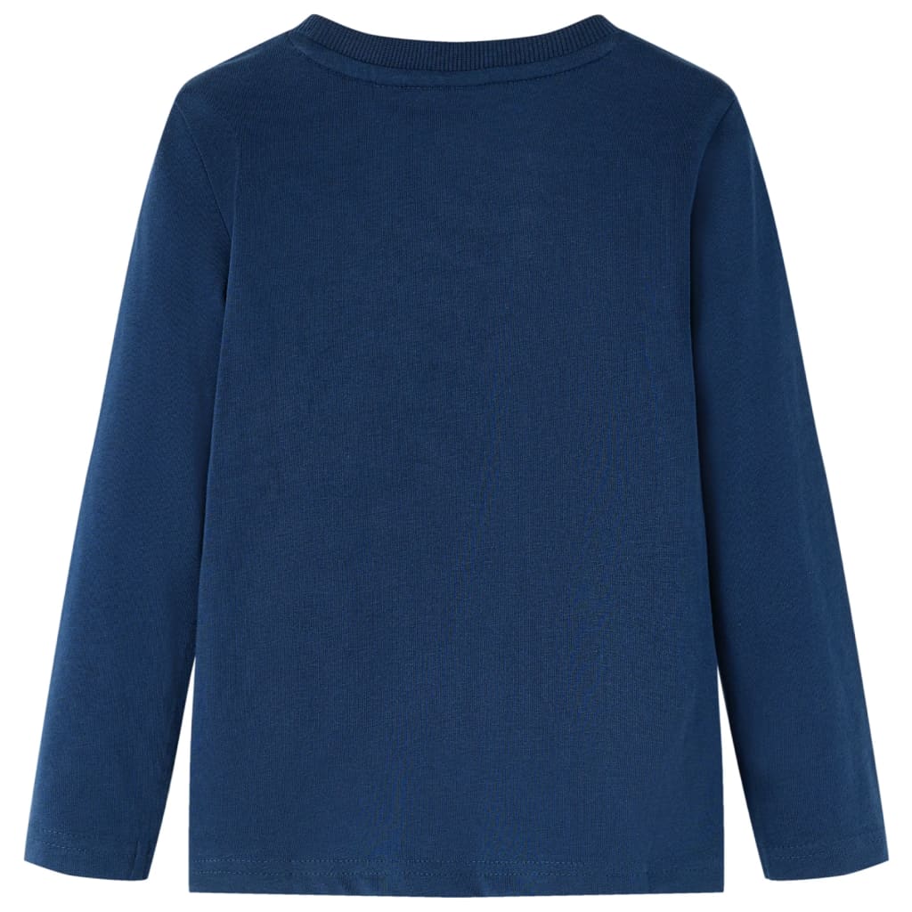 Kinder-Langarmshirt Marineblau 92