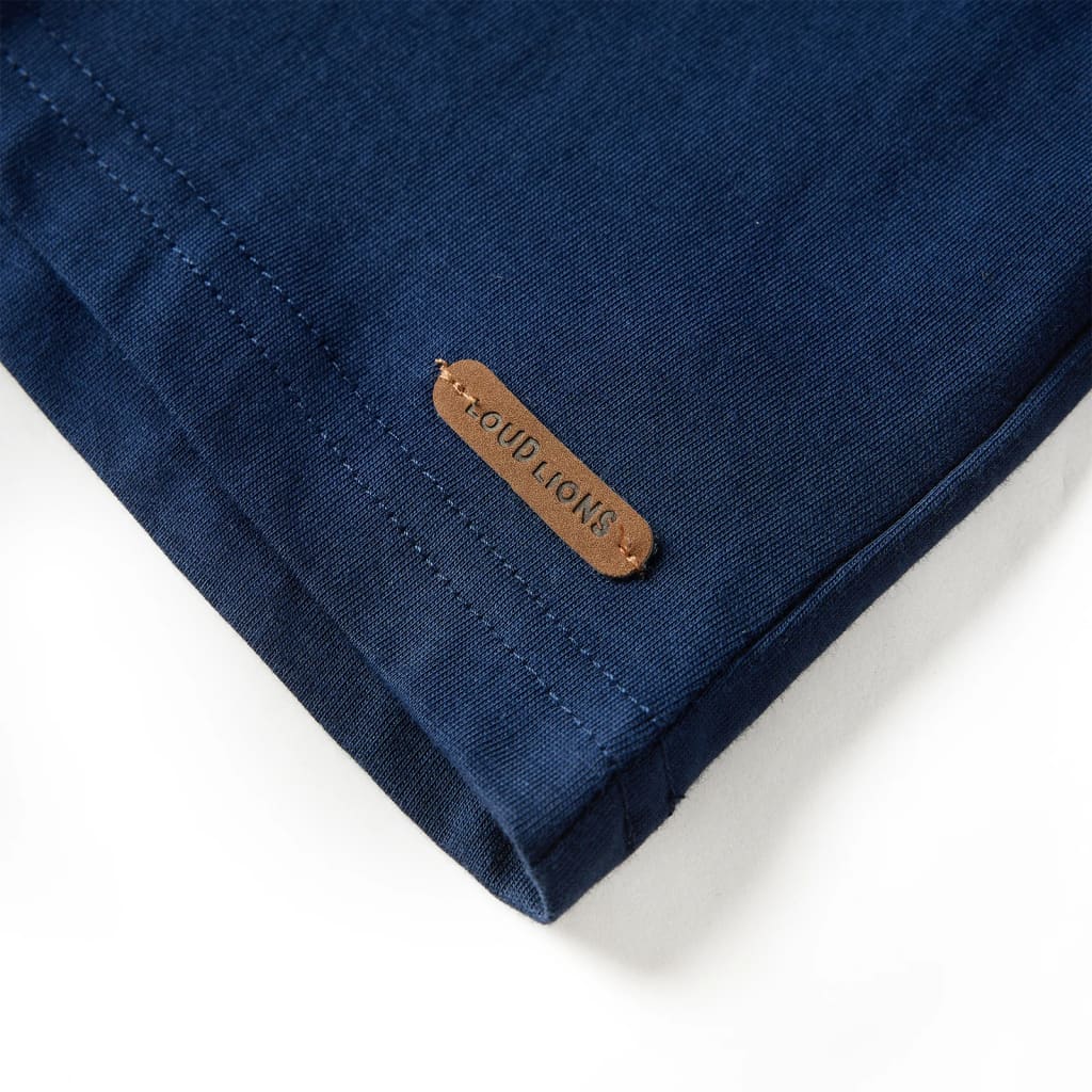 Kinder-Langarmshirt Marineblau 92