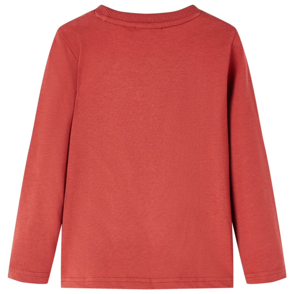 Kinder-Langarmshirt Dunkelrot 116
