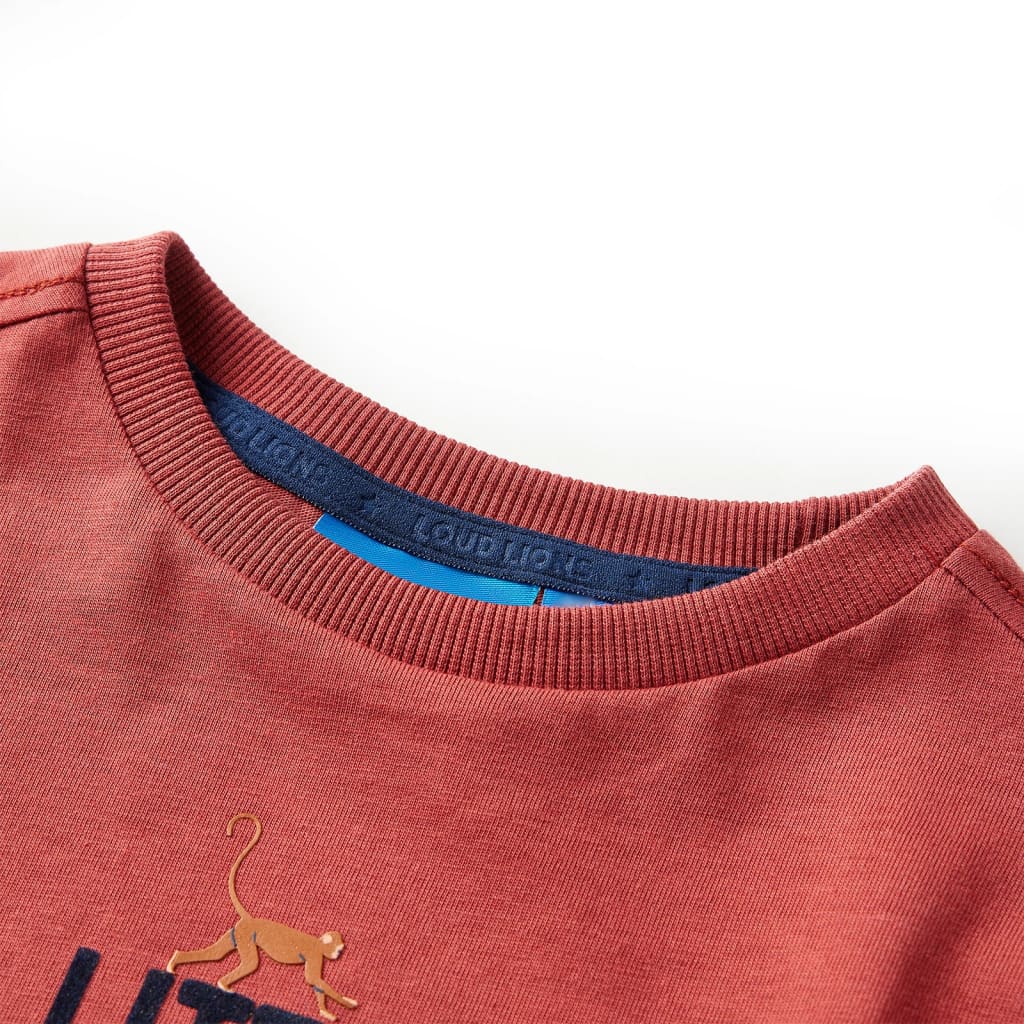 Kinder-Langarmshirt Dunkelrot 116