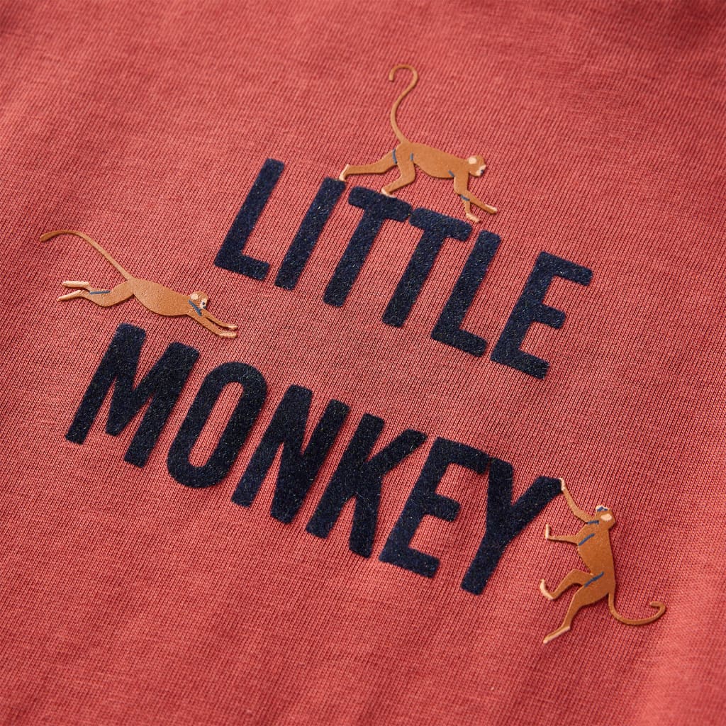 Kinder-Langarmshirt Dunkelrot 116