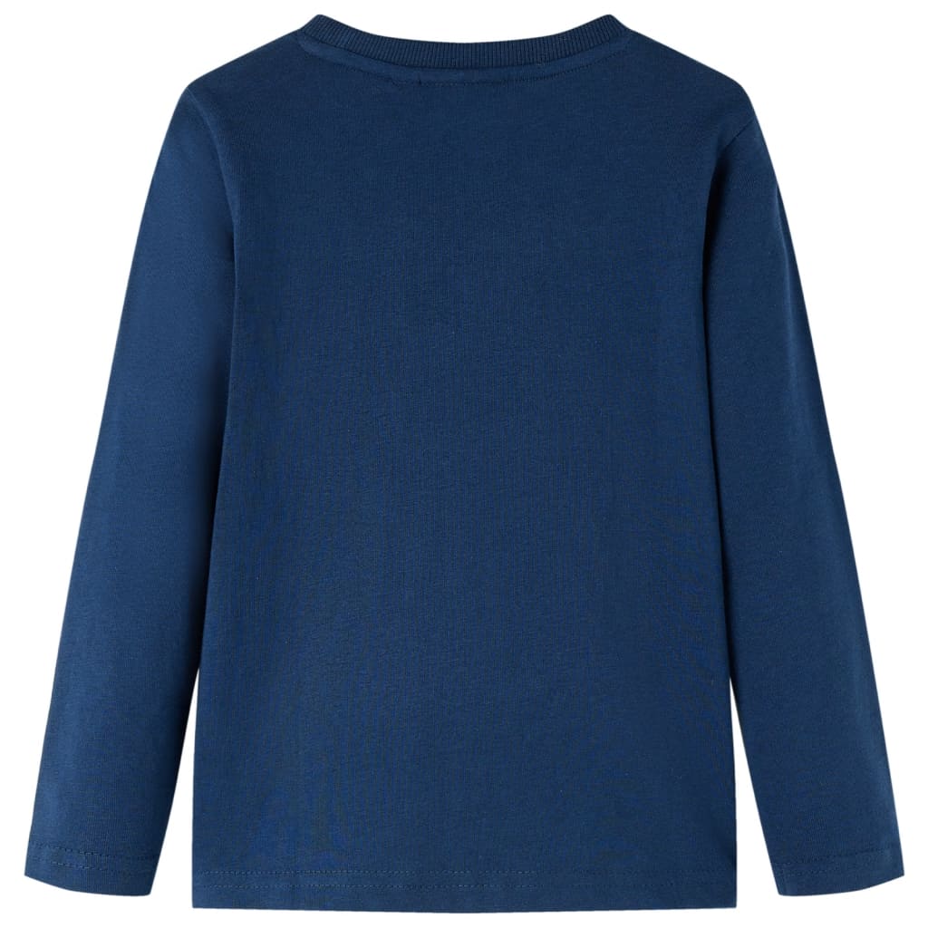 Kinder-Langarmshirt Marineblau 116