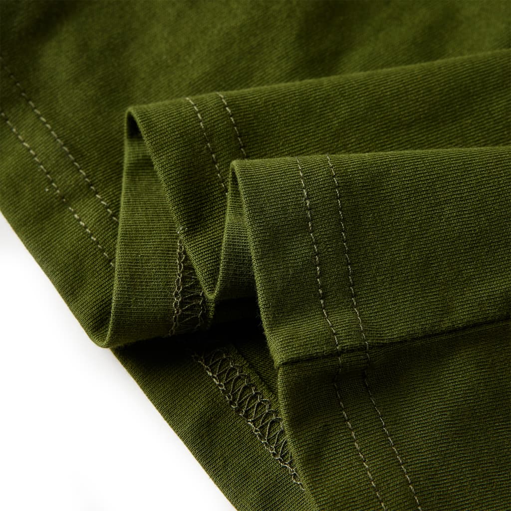 Kinder-Langarmshirt Dunkles Khaki 116