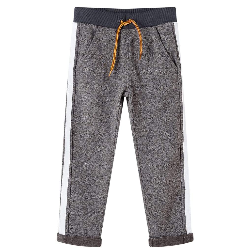 Kinder-Trainingshose Dunkelgrau Melange 140