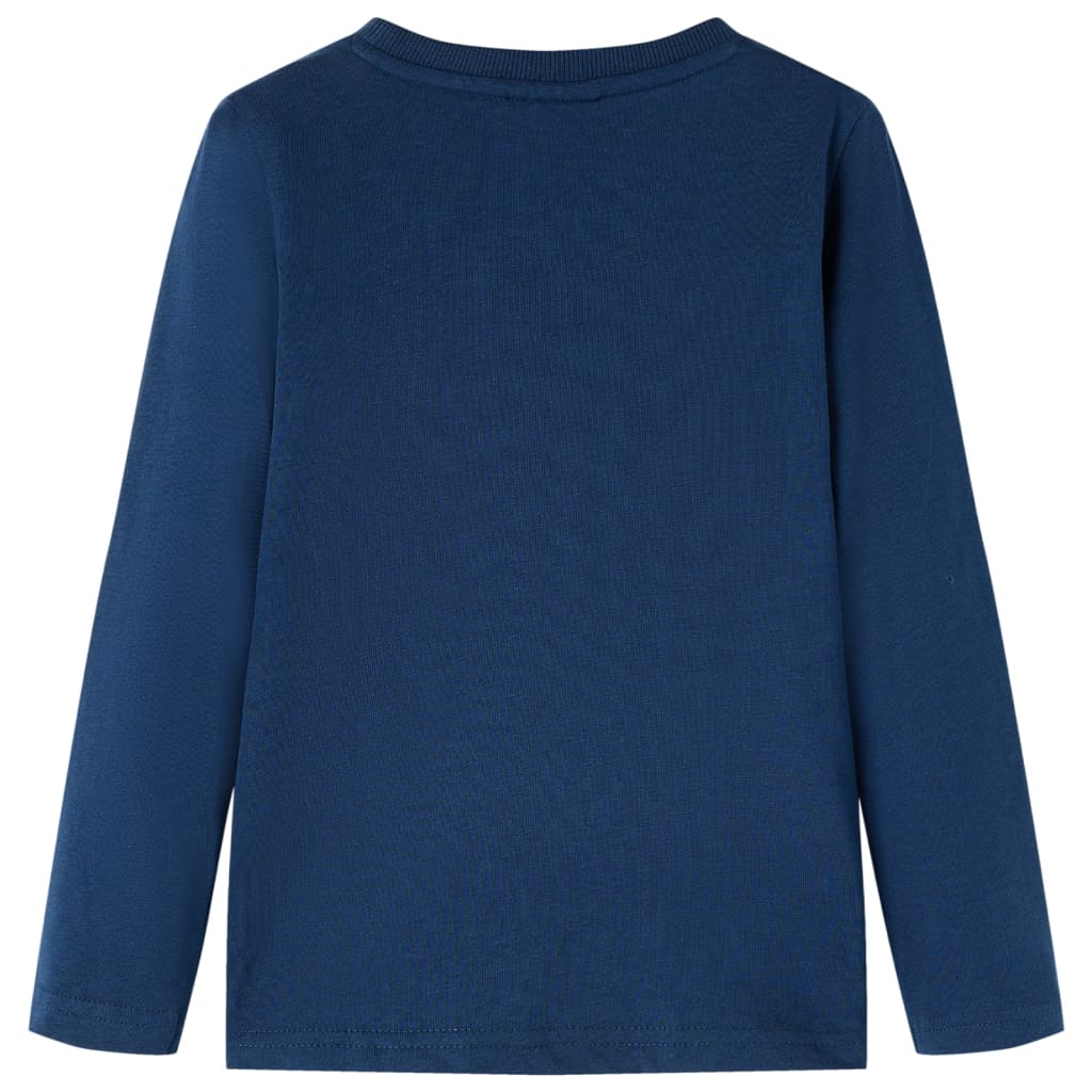 Kinder-Langarmshirt Marineblau 116