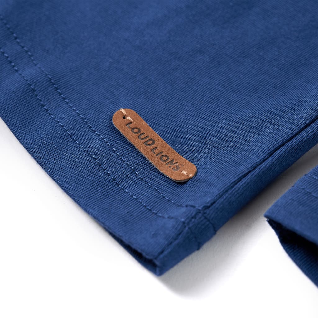 Kinder-Langarmshirt Jeansblau 128