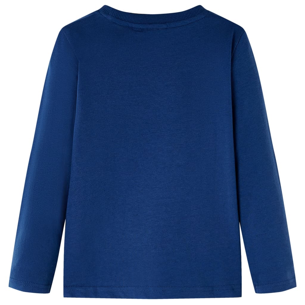Kinder-Langarmshirt Jeansblau 140