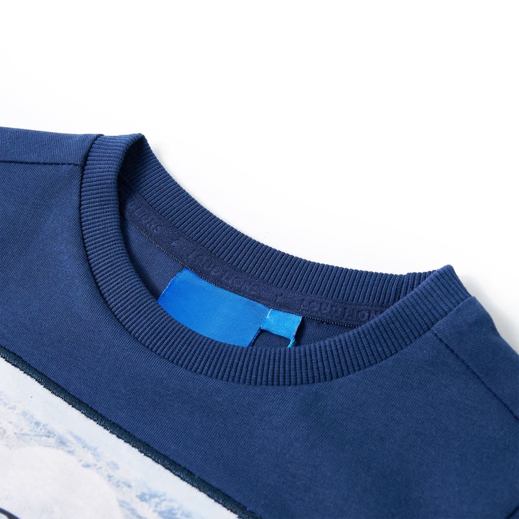 Kinder-Langarmshirt Jeansblau 140