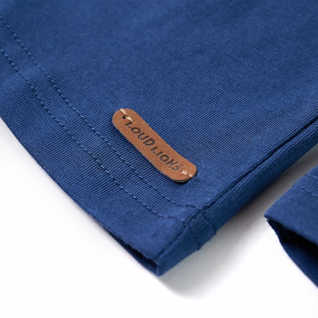 Kinder-Langarmshirt Jeansblau 140