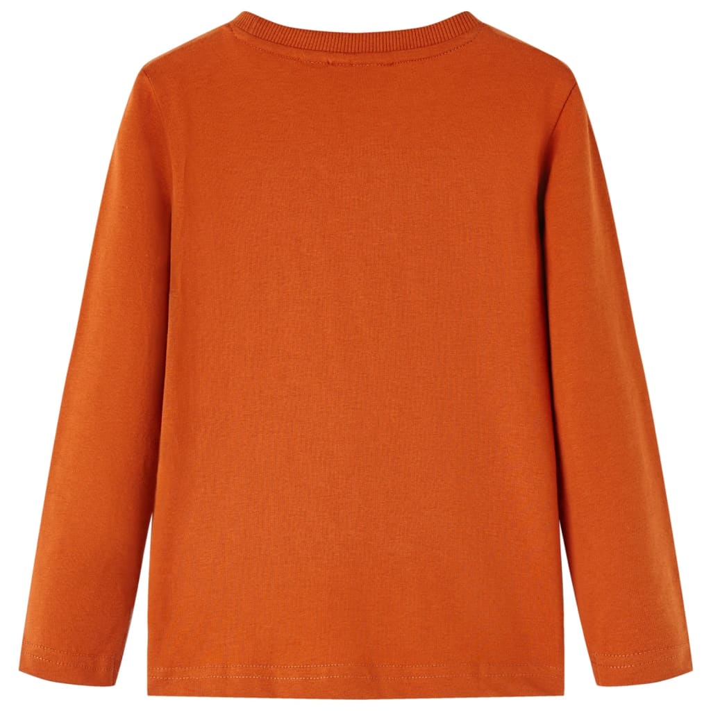 Kinder-Langarmshirt Rostbraun 128