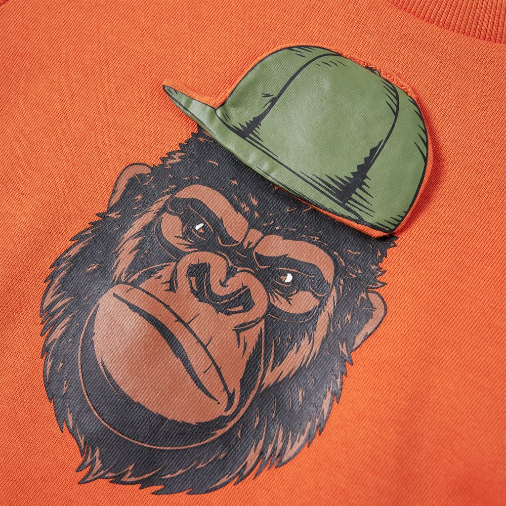 Kinder-Sweatshirt Dunkelorange 116