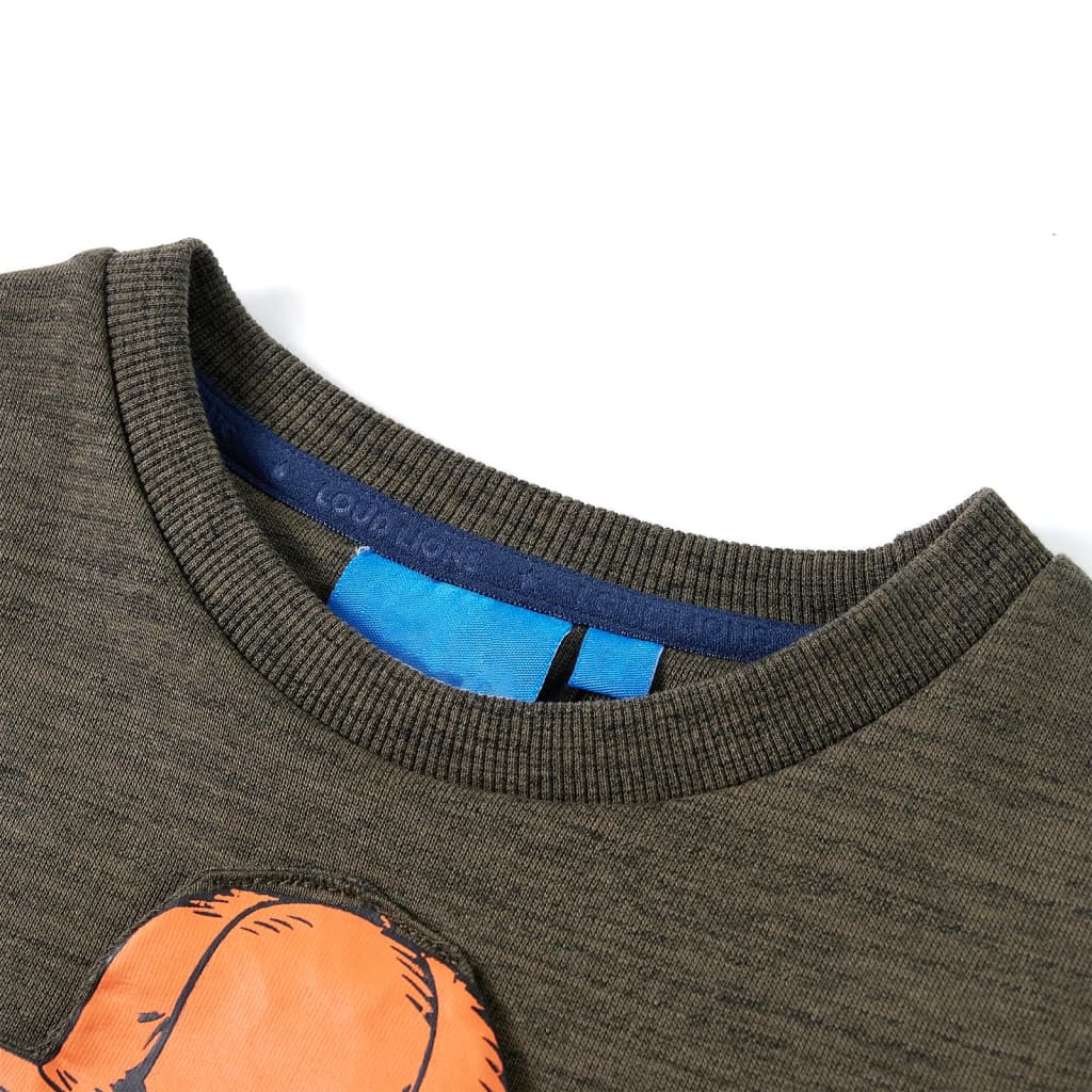 Kinder-Sweatshirt Dunkelkhaki Melange 92