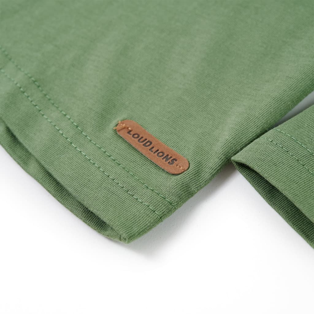 Kinder-Langarmshirt Helles Khaki 116
