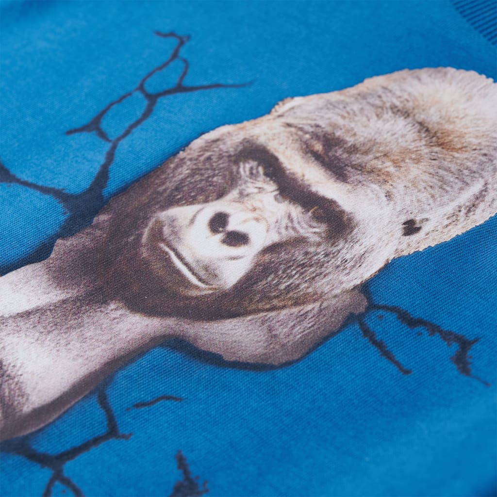 Kinder-Langarmshirt Petrolblau 116