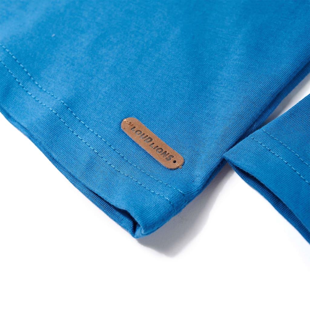 Kinder-Langarmshirt Petrolblau 116