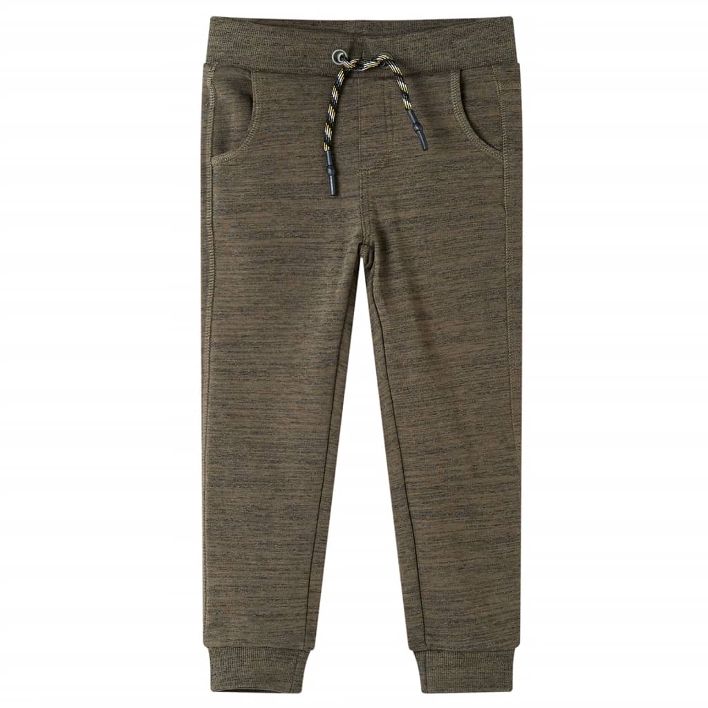Kinder-Trainingshose Dunkles Khaki Melange 140