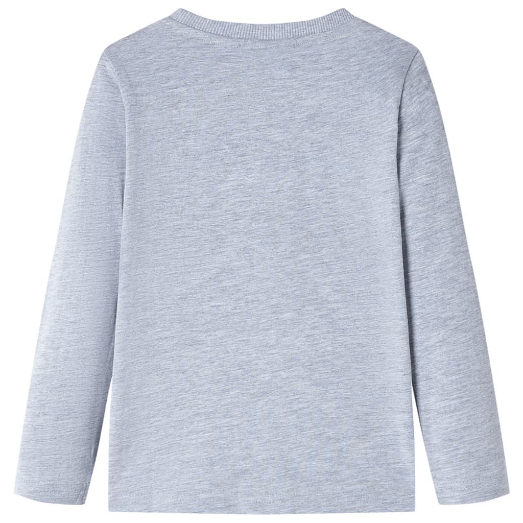 Kinder-Langarmshirt Grau Melange 92