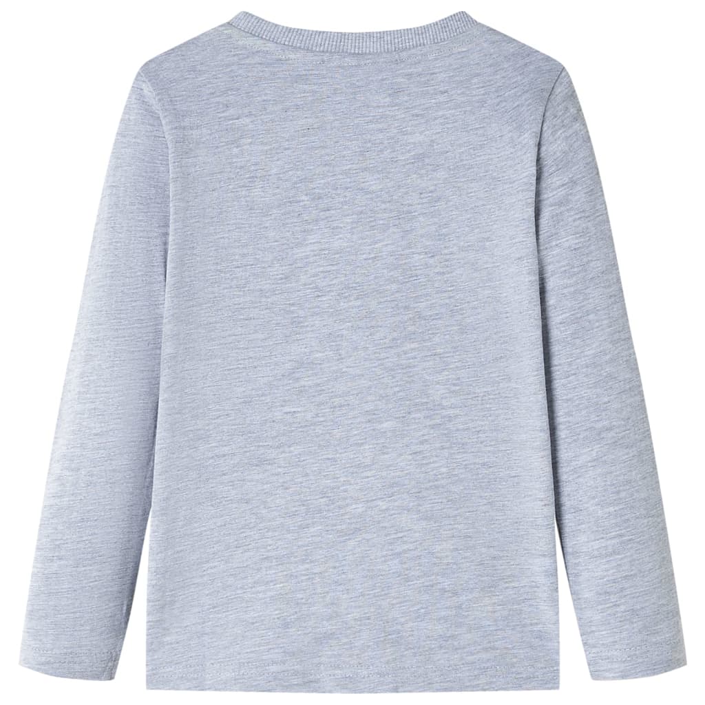 Kinder-Langarmshirt Grau Melange 116